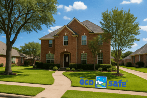 A well-kept Waco neighborhood home that receives natural organic pest control from Eco-Safe Pest Control